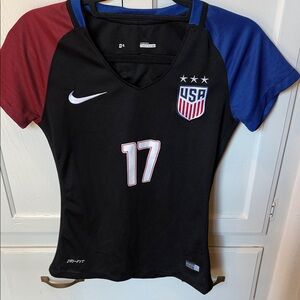 Nike Dri-Fit Women's USA Soccer Jersey - Black with Red and Blue Sleeves